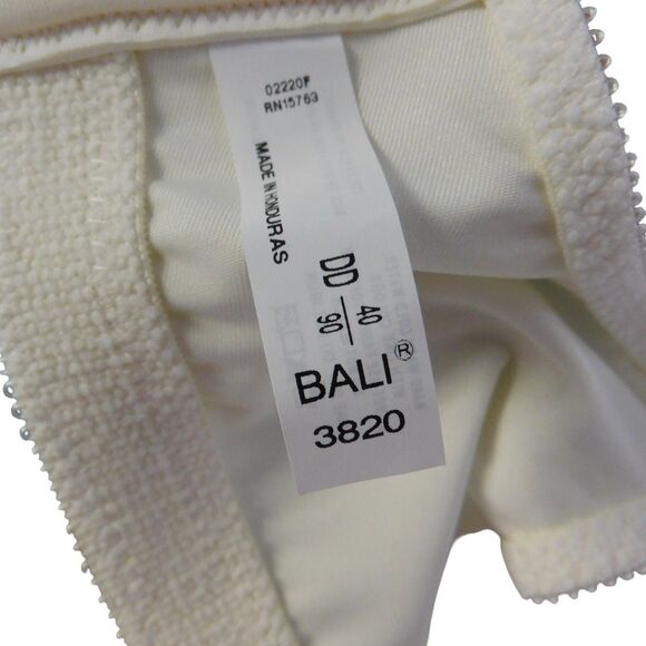 NEW Bali Double Support Wirefree Bra Style 3820 Beige Chic Size 40DD - Picture 2 of 3